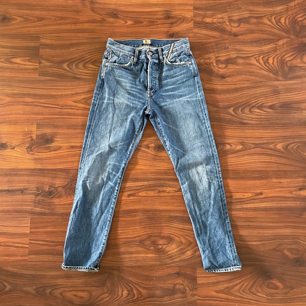 Jean Atelier Ryan Lagoon Blue High-rise Slim Straight Leg Size 26